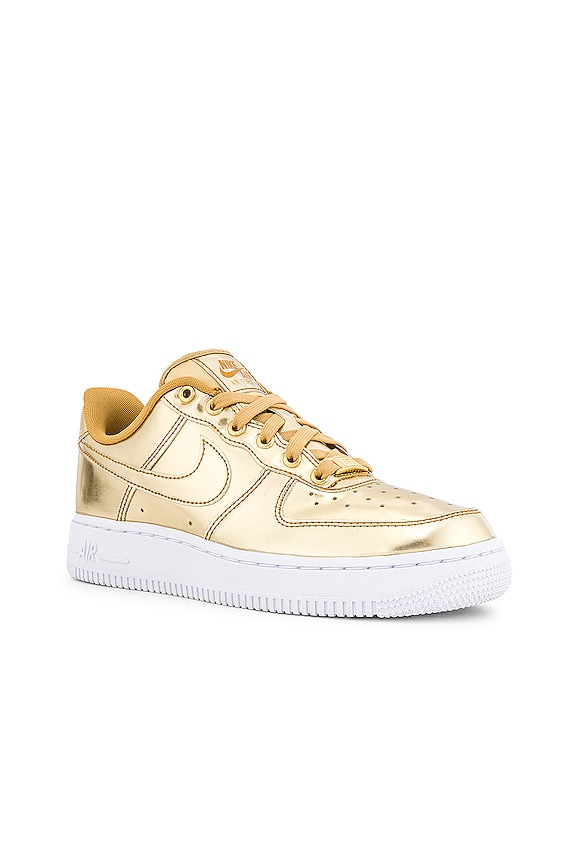 view 2 of 6 ZAPATILLA DEPORTIVA AIR FORCE 1 in Metallic Gold, Club Gold & White