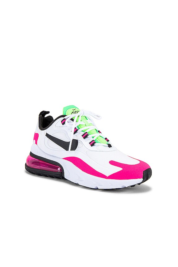 view 2 of 2 Air Max 270 React Sneaker in Hyper Pink, Blast Ghost & Green Illusion