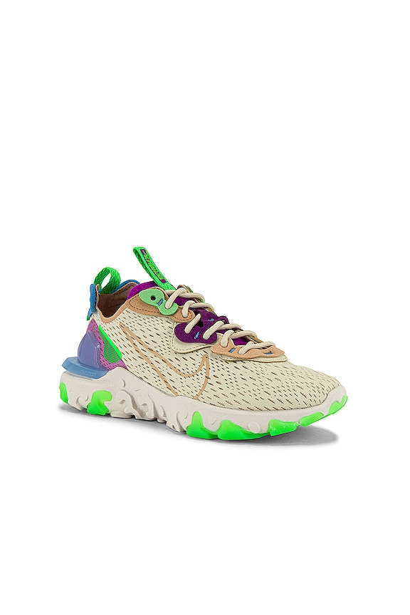 view 2 of 6 SNEAKERS REACT VISION in Fossil, Vachetta Tan & Vivid Purple