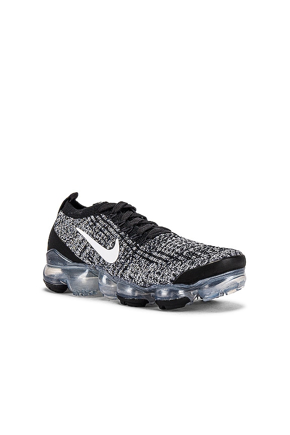 view 2 of 6 Air Vapormax Flyknit 3 Sneaker in Black, White & Metallic Silver