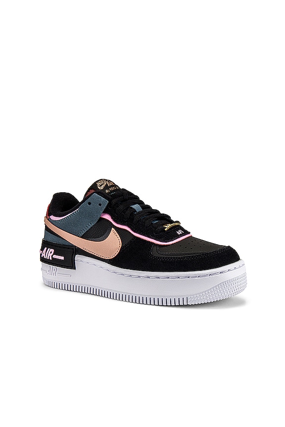 view 2 of 6 ZAPATILLA DEPORTIVA AF1 SHADOW RTL in Black, Metallic Red Bronze, Light Arctic Pink, Claystone Red, Ozone Blue & White