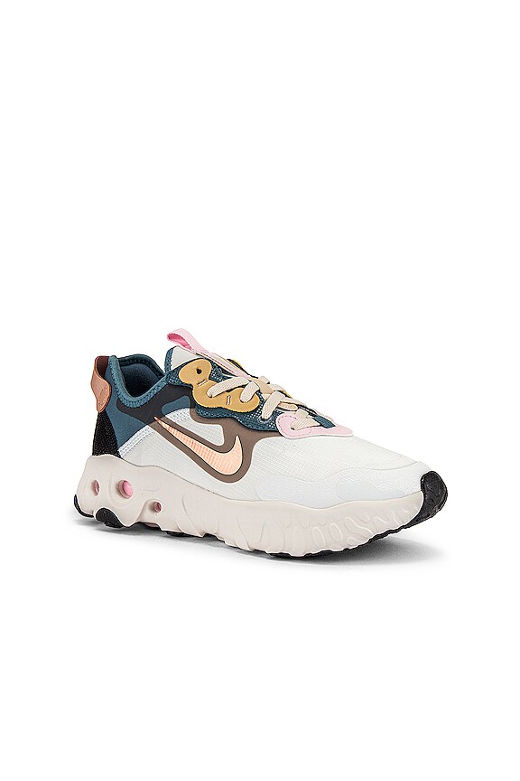 view 2 of 6 React ART3MIS RTL Sneaker in Summit White, Arctic Pink, Ozone Blue, Light Orewood Brown & Black