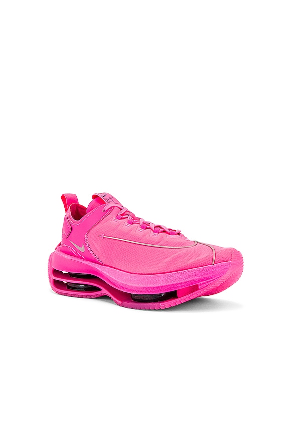 view 2 of 6 Zoom Double Stacked Sneaker in Pink Blast & Black