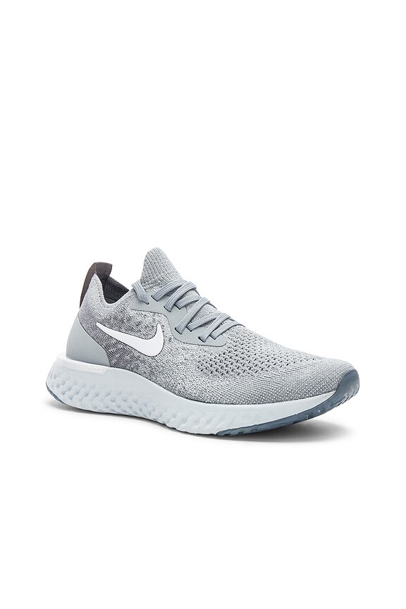 view 2 of 6 Epic React Flyknit Sneaker in Wolf Grey, White & Cool Grey