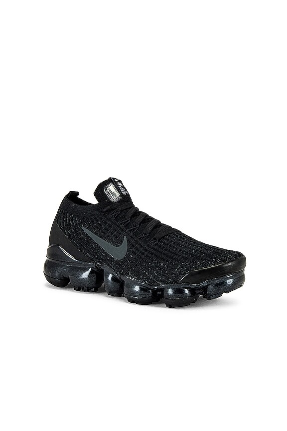 view 2 of 7 Air Vapormax Flyknit 3 Sneaker in Black, Anthracite, White, & Metallic Silver