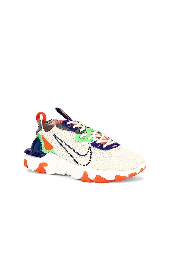 view 2 of 6 SNEAKERS REACT VISION in Pale Ivory, Concord, & Hyper Crimson