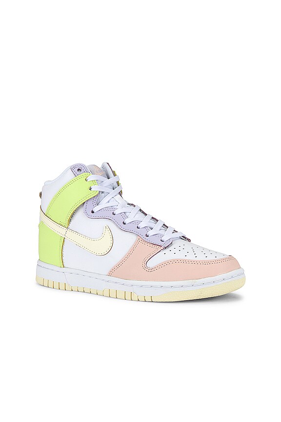 view 2 of 6 SNEAKERS DUNK HIGH in White, Cashmere, & Light Lemon Twist