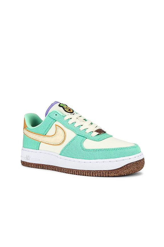 view 2 of 6 Air Force 1 '07 Lx Sneaker in Green Glow, Coconut Milk, & Metallic Gold