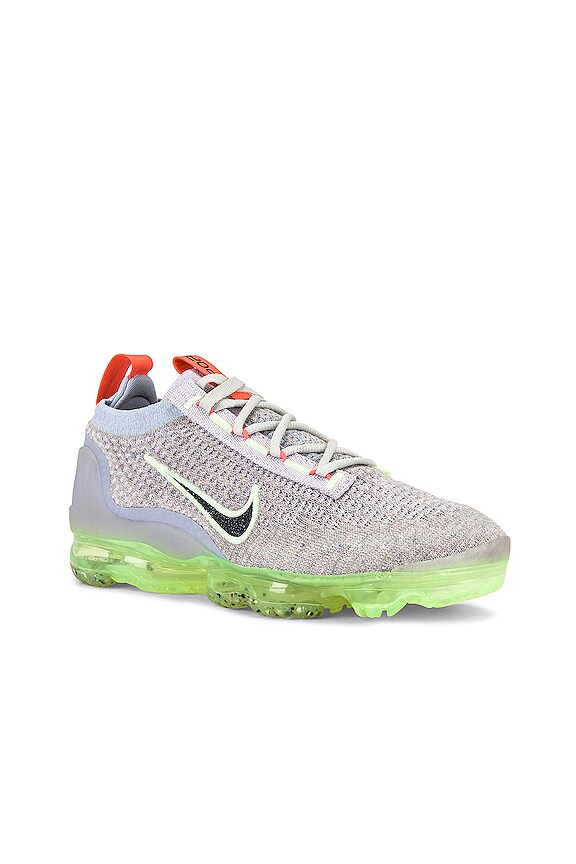 view 2 of 6 Air Vapormax 2021 Flyknit Sneaker in Light Bone, Black, Lime Ice, & Ghost