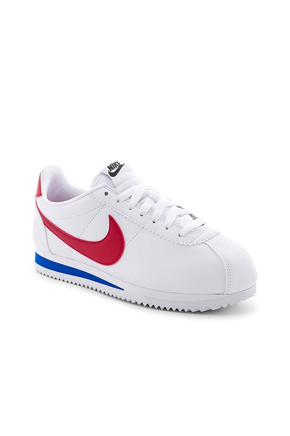 view 2 of 6 Classic Cortez Leather Sneaker in White, Varsity Red & Varsity Royal