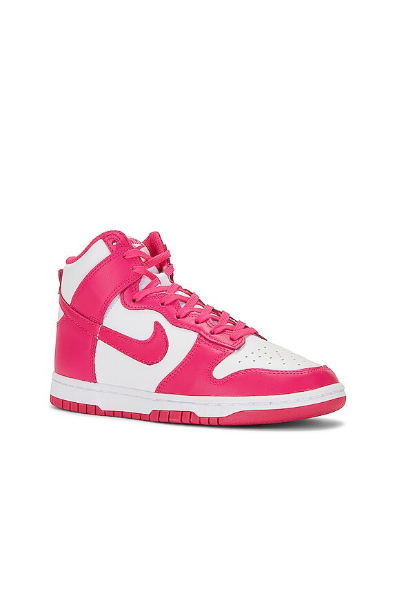 view 2 of 7 Dunk High Sneaker in White & Pink Prime