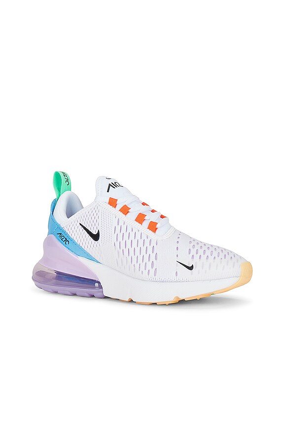 view 2 of 6 ZAPATILLA DEPORTIVA AIR MAX 270 CD in White, Black, Safety Orange, Green Glow, University Blue, & Lilac