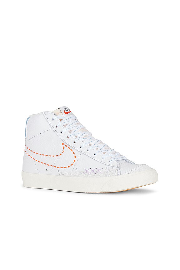 view 2 of 6 SNEAKERS BLAZER MID '77 in White, Safety Orange, Lilac, Green Glow, University Blue, & Black