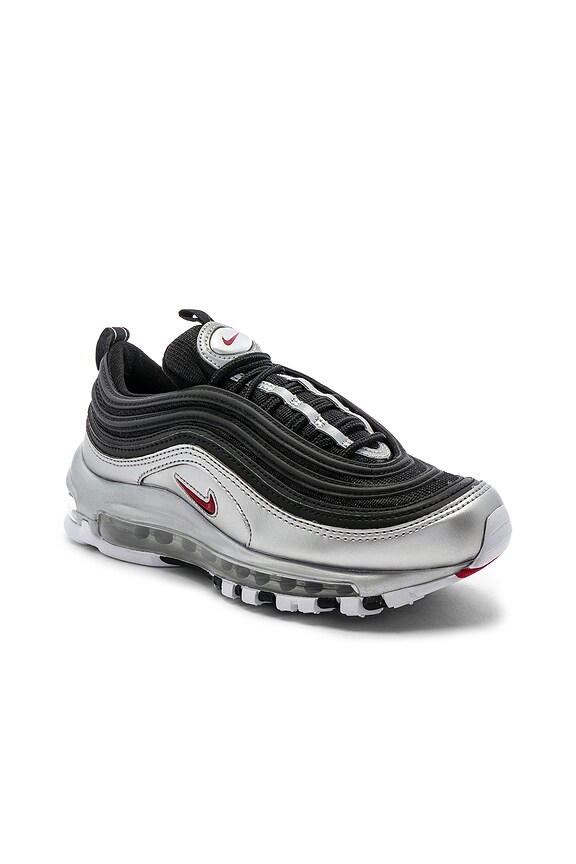 view 2 of 6 Air Max 97 QS Sneaker in Black, Red, Silver & White in 