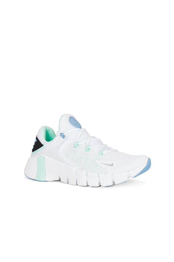 view 2 of 6 Free Metcon 4 Sneaker in White & Metallic Mint
