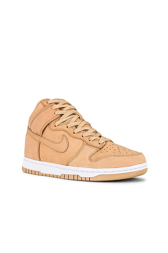 view 2 of 6 ZAPATILLA DEPORTIVA DUNK HIGH PREMIUM in Vachetta Tan & White