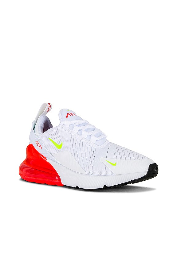 view 2 of 6 Air Max 270 Sneaker in White, Volt, & Bright Crimson