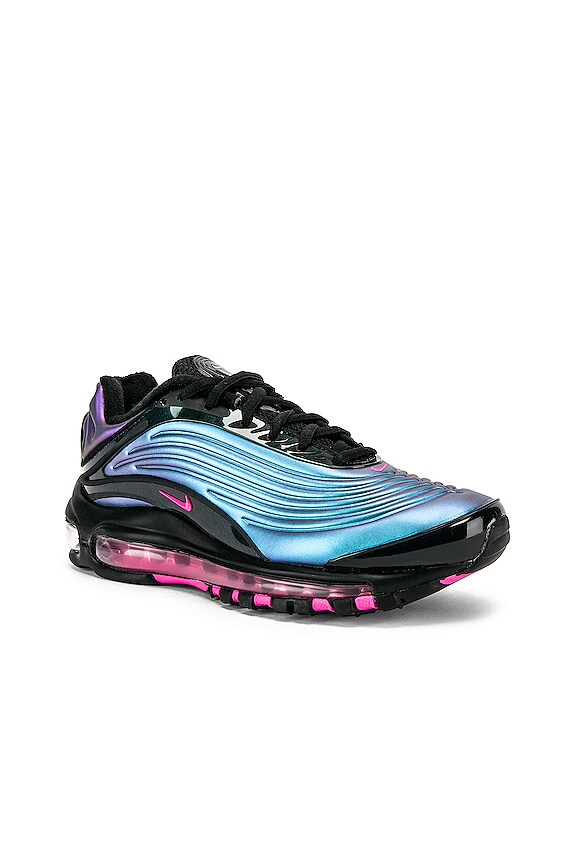view 2 of 6 Air Max Deluxe Sneaker in Black & Laser Fuchsia