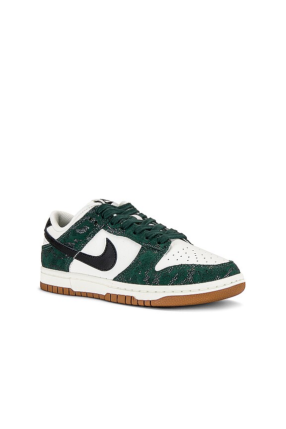 view 2 of 7 Dunk Low Sneaker in Pro Green, Black, Sail, & Gum Medium Brown