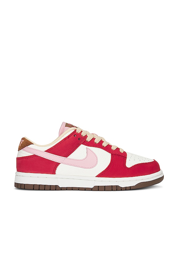 view 1 of 6 ZAPATILLA DEPORTIVA DUNK LOW in Sport Red, Sheen, Sail, & Medium Brown