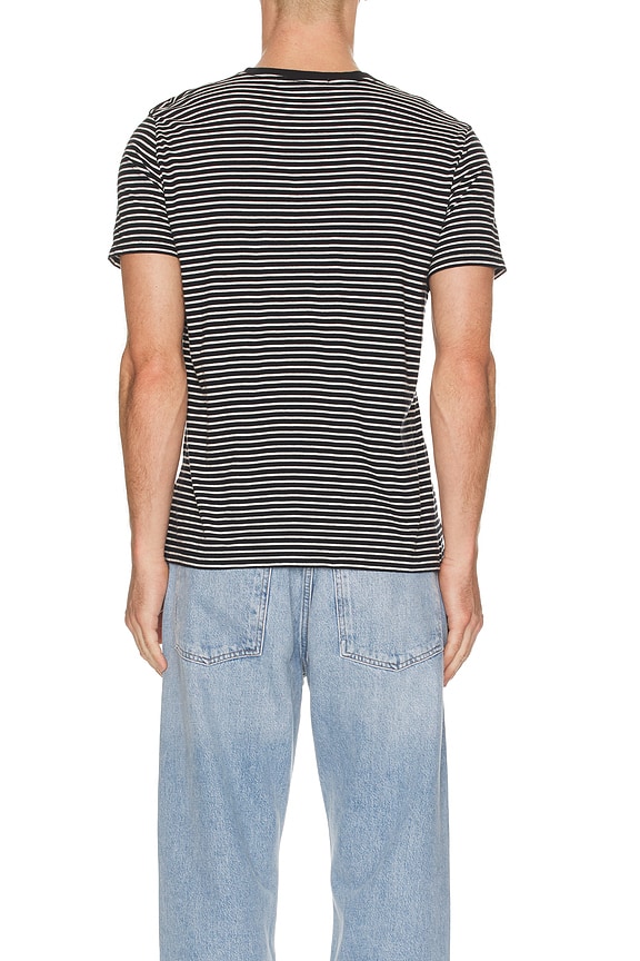 view 2 of 5 NILI LOTAN Pierre T-Shirt in Black & Ivory Stripe