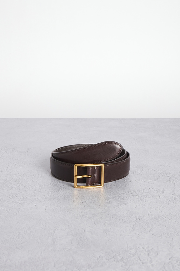 view 1 of 3 Gabriele Belt in Espresso & Antique Gold Buckle