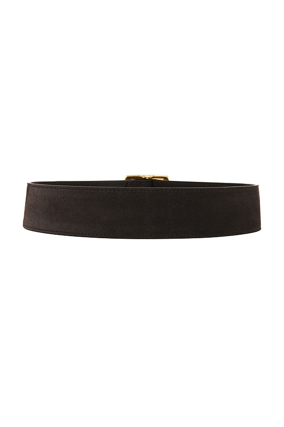 view 2 of 3 Marcela Belt in Espresso With Gold Buckle