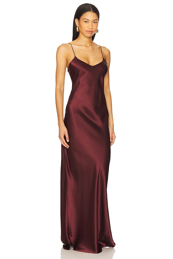 view 2 of 3 Cami Gown in Claret