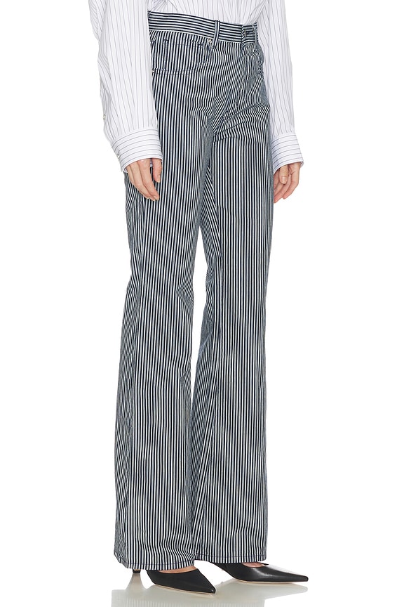 view 2 of 6 Celia Striped Jean in Railroad Stripe Rinse