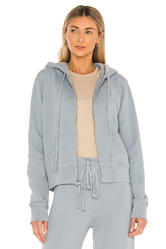 view 1 of 4 Callie Zip Up Hoodie in Slate Blue
