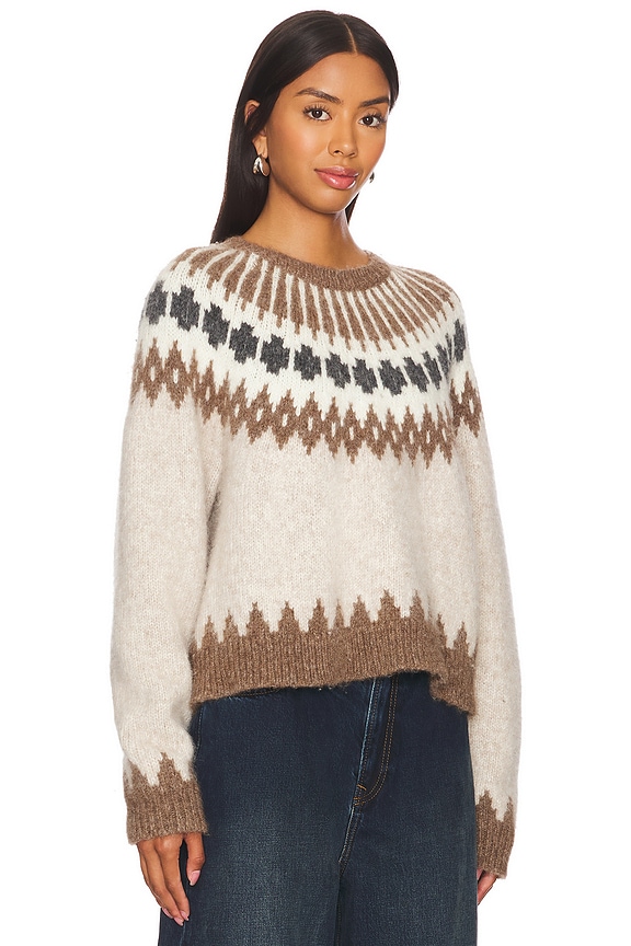 view 2 of 4 ALENA セーター in Oatmeal Fairisle