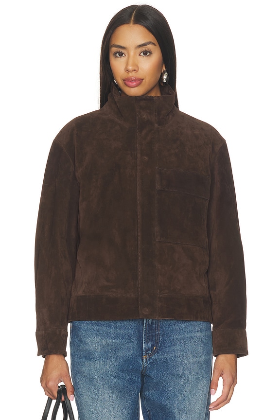view 2 of 5 CHAQUETA ANTE CIRQUE  in Chocolate Brown