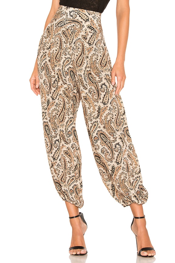view 1 of 4 Moscow Pant in Black & Beige Paisley