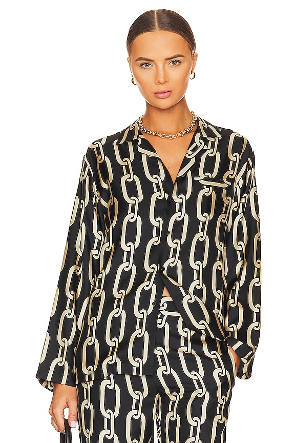 view 1 of 4 CHEMISE JUSTE in Big Chain Gold & Black