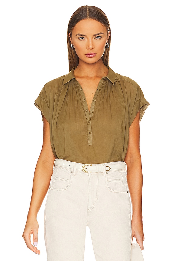 view 1 of 4 Normandy Blouse in Olive Green