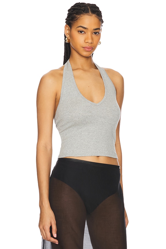 view 2 of 4 Britt Halter Top in Heather Grey