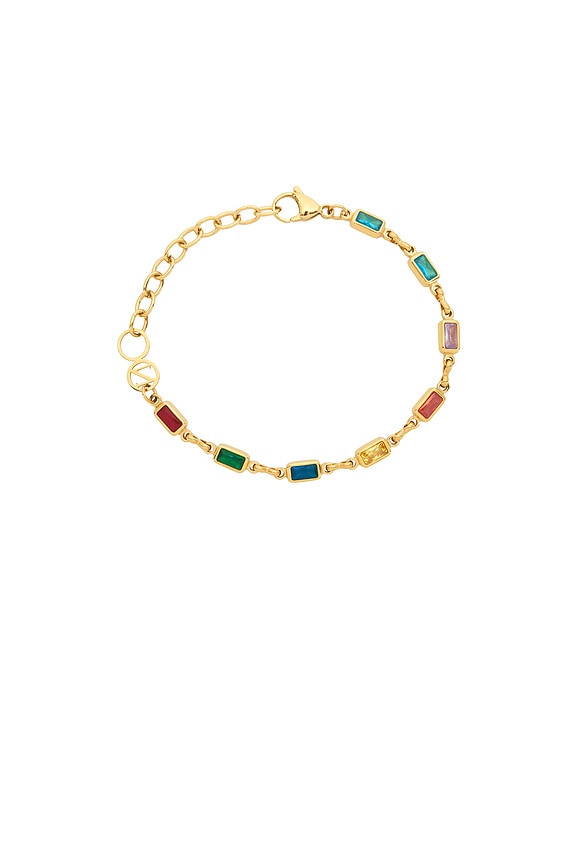 view 2 of 3 BRAZALETE RECTANGLE in Gold & Multicolor