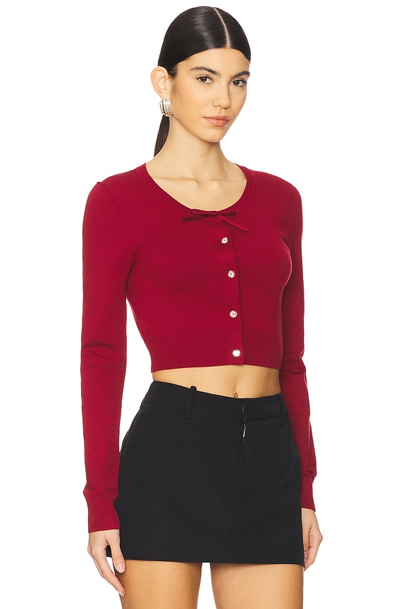 view 2 of 4 Audrina Cardigan in Red