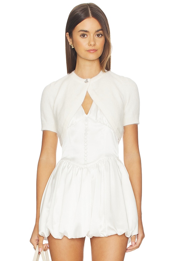 view 1 of 4 GILET MIRABELLE KNITTED in White