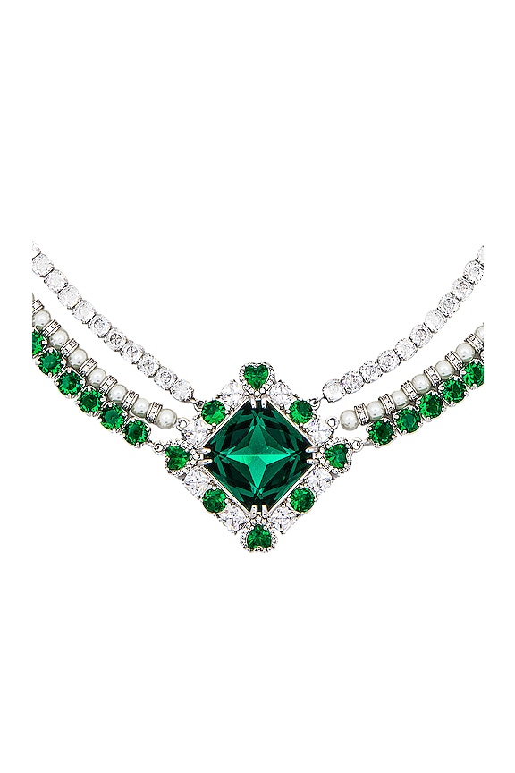 view 2 of 3 Alena Necklace in Green