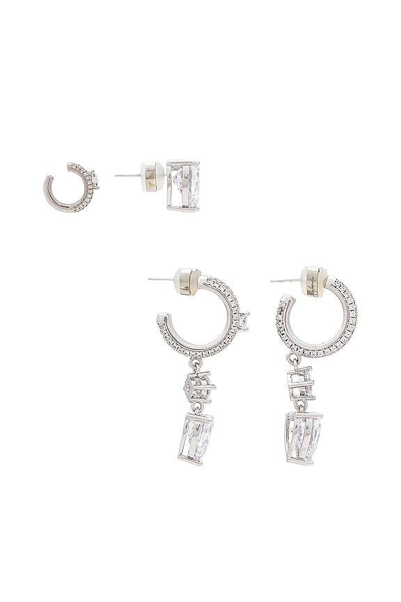 view 2 of 2 Lana Earring Set in White