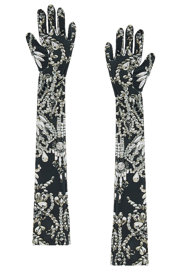 view 2 of 2 Long Gloves in Dark Jewels