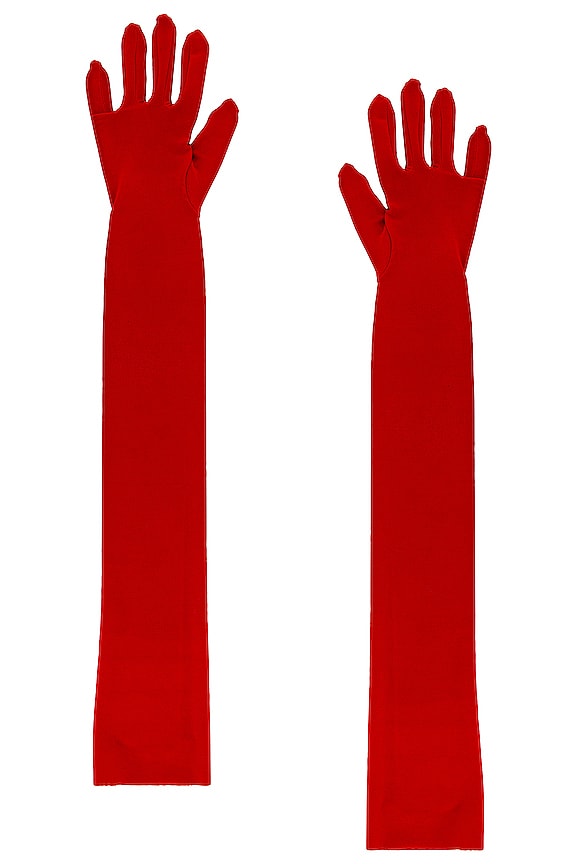 Norma Kamali Long Gloves in Tiger Red | REVOLVE