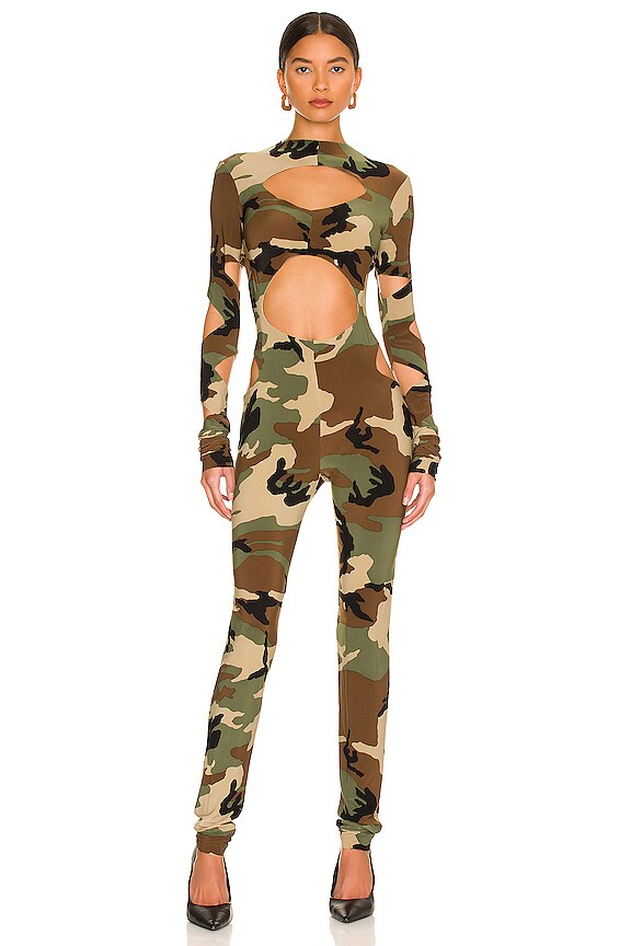 view 1 of 3 Long Sleeve Aztec Catsuit in Camo