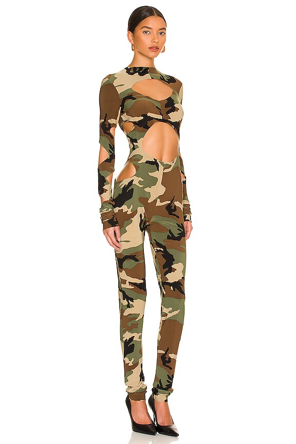 view 2 of 3 Long Sleeve Aztec Catsuit in Camo