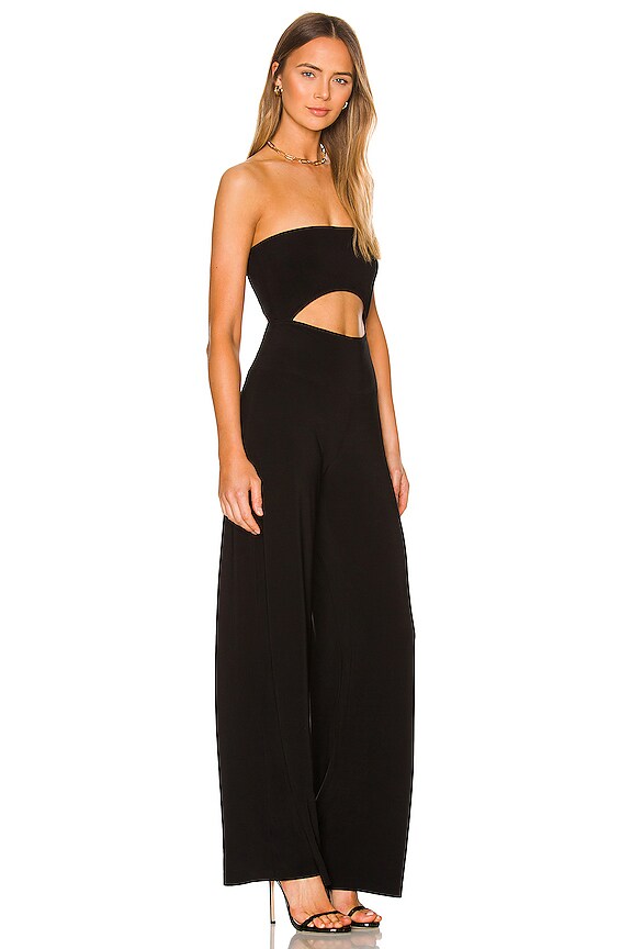 view 2 of 3 Strapless Cut Out Jumpsuit in Black