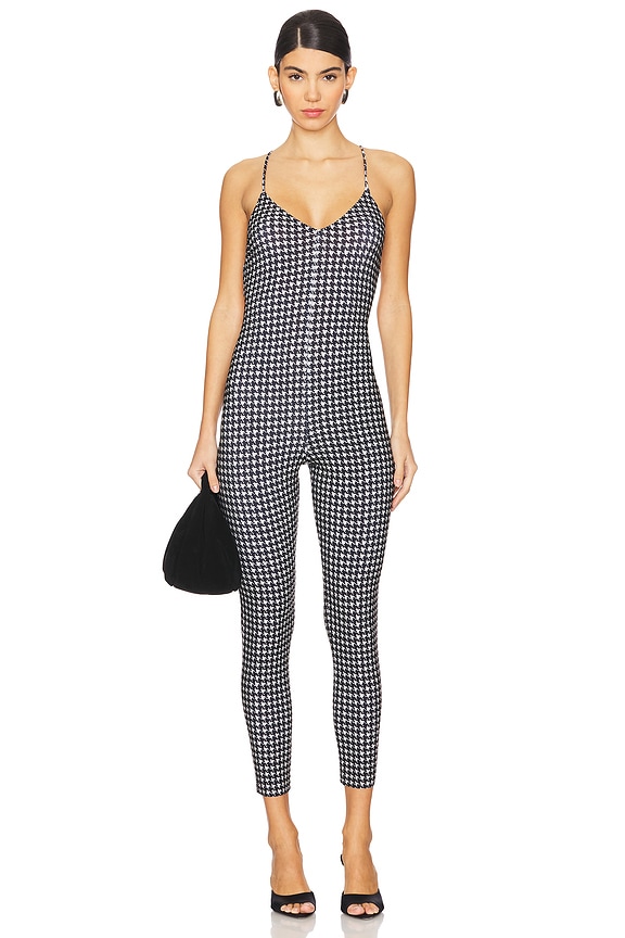 view 2 of 5 Low Back Fara Slip Catsuit in Large Houndstooth