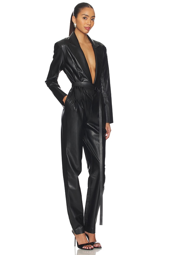 view 2 of 3 Easy Fit Single Breasted Tapered Leg Jumpsuit in Black