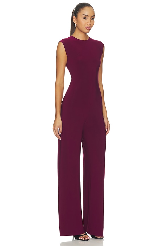 view 2 of 3 Sleeveless Jumpsuit in Plum