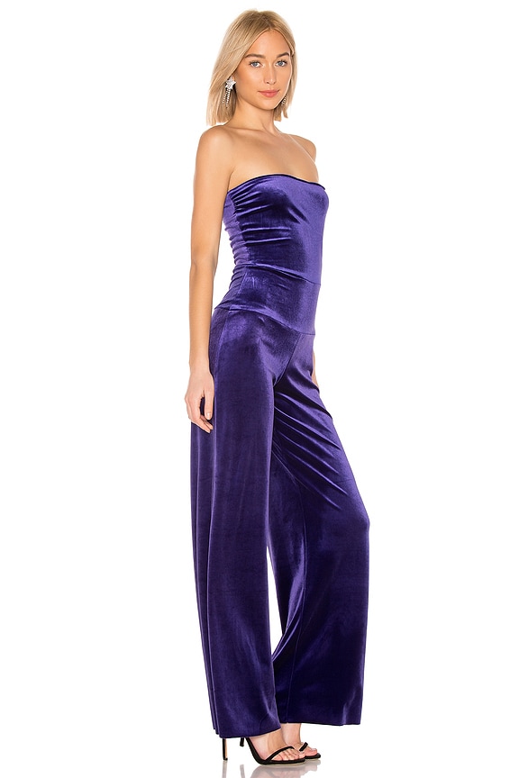 view 2 of 3 X REVOLVE Velvet Strapless Jumpsuit in Purple